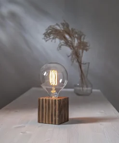 BOX Lampfot E27 10cm Trä