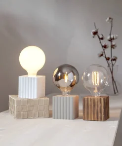 BOX Lampfot E27 10cm Trä