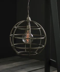 BRISTOL Taklampa 41cm Råsilver