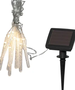 BUBBLY LIGHT-CHAIN Solcells-ljusslinga 180cm 10LED Varmvit/Klar
