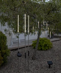 BUBBLY LIGHT-CHAIN Solcells-ljusslinga 180cm 10LED Varmvit/Klar