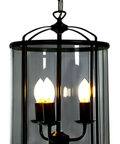 BUDGIE Taklampa Ø28 41cm Svart/Rökgrå