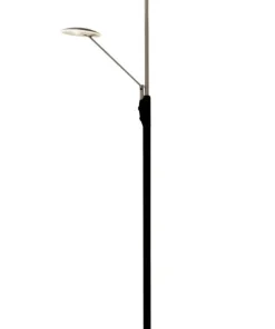 CADIZ Golvlampa LED-Uplight Dimbar 186cm Svart/Stål