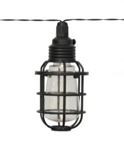 CAGE Solcells-ljusslinga 8L 2,1m Svart