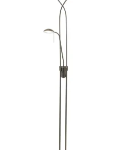 CANNES Golvlampa LED-Uplight Dimbar 180cm Svartkrom