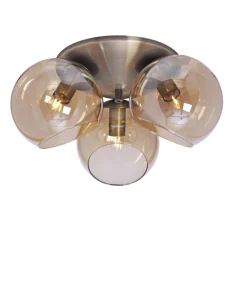 CAPELLA Plafond 3a 37cm Antikmässing/Amber