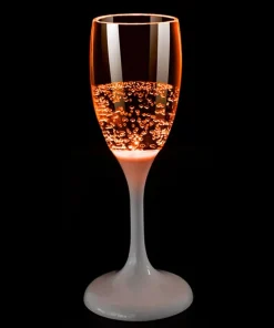 CHAMPANGEGLAS med LED 18cm Orange