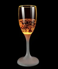 CHAMPANGEGLAS med LED 18cm Gul