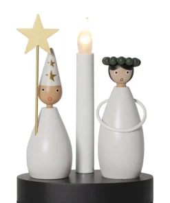 CHRISTMAS JOY Ljusstake Lucia 21cm Vit
