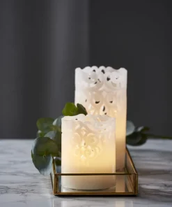 CLARY LED-Blockljus 15cm Vit