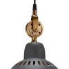 CLEVELAND Taklampa 23cm Jako grå/Mässing
