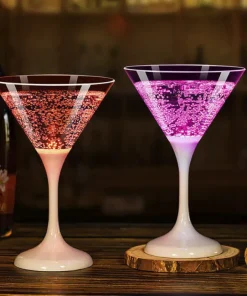 COCKTAILGLAS med LED 16cm Rosa