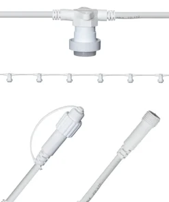 CONNECTA E27 Ljusslinga Extra 7,35m IP44 Vit