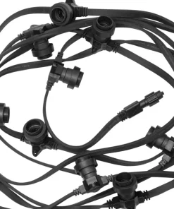 CONNECTA FLAT E27 Ljusslinga Extra 7,35m IP44 Svart