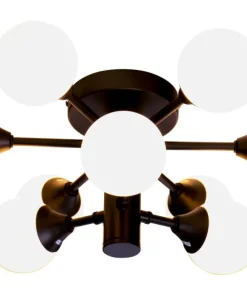 COSMOS Plafond bad 45,5cmSvart/Opalvit IP44