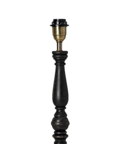 COTTEX Lampfot E27 46cm Svart/Borstad mässing