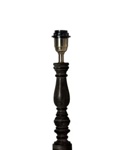 COTTEX Lampfot E27 40cm Svart/Borstad mässing