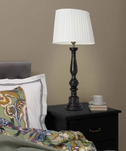 COTTEX Lampfot E27 57cm Svart/Borstad mässing