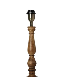 COTTEX Lampfot E27 46cm Trä/Borstad mässing