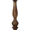 COTTEX Lampfot E27 57cm Trä/Borstad mässing