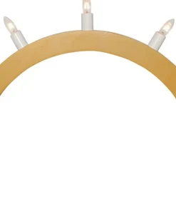 CRISP Träljusstake Båge 7L 48cm Gul