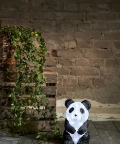 CRYSTALO Dekorationsfigur Panda 20L 27cm Svart