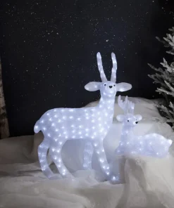 CRYSTALO Utomhusdekoration Hjort 97cm 200LED Klar IP44