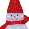 CRYSTALO Utomhusdekoration Snögubbe 59cm 40LED Vit IP44