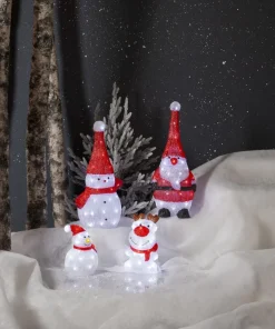 CRYSTALO Utomhusdekoration Snögubbe 59cm 40LED Vit IP44