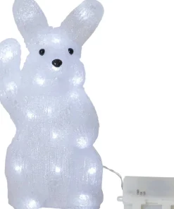 CRYSTALO Utomhusdekoration Kanin Batteri 29cm 30LED Klar IP44