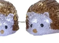 CRYSTALO Utomhusdekoration Igelkottar Batteri 6,5cm 40LED Brun