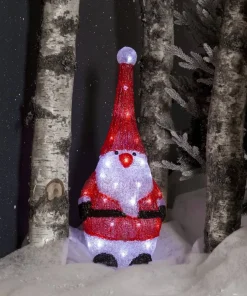 CRYSTALO Utomhusdekoration Tomte 59cm 40LED Röd IP44