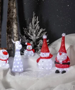 CRYSTALO Utomhusdekoration Tomte 59cm 40LED Röd IP44