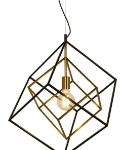 CUBES Takpendel 54cm Svart/Matt Mässing
