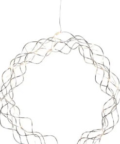 CURLY Hängande Krans 30cm Krom