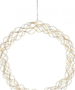 CURLY Hängande krans 45cm Mässing