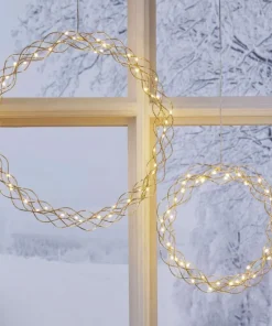 CURLY Hängande krans 45cm Mässing