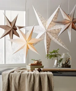 Decorus Pappersstjärna 63 cm Guld