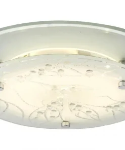 DENISE LED-Plafond 25cm Vit/Krom