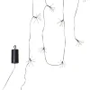 DEW DROP FLOWER Batterislinga 96L 2,1m Svart/Varmvit IP44