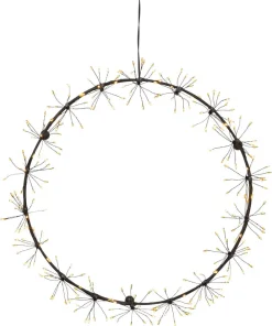 DEW DROP FLOWER Krans 35cm 270LED Varmvit/Svart