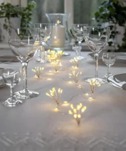 DEW DROP Ljusslinga Batteri 1,4m 120LED Varmvit/Silver