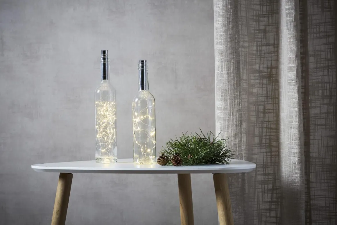 DEW DROP Ljusslinga 15L 75cm Silver Varmvit