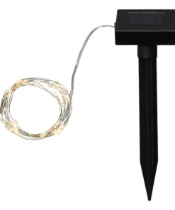 DEW DROP Solcells-Ljusslinga 5m Silver/Svart