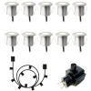 DEXTER Decklight 4cm 10-Pack inkl. Trafo 12V IP67