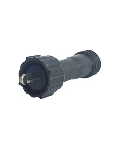 DIN 12V Adapter 2 x Rund hona till Rund+Platt hane