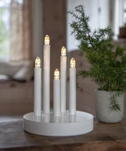 DORIS Ljusstake Batteri 17,5cm LED Vit