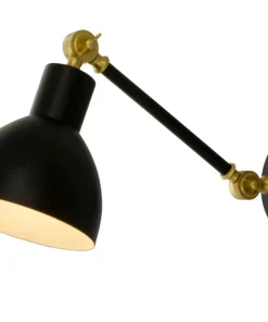 DUBLIN Vägglampa 40cm Svart/Matt Mässing