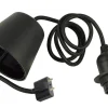 E27 DCL Takupphänge Tygkabel 110cm Svart IP20