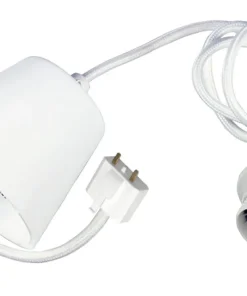 E27 DCL Takupphänge Tygkabel 110cm Vit IP20